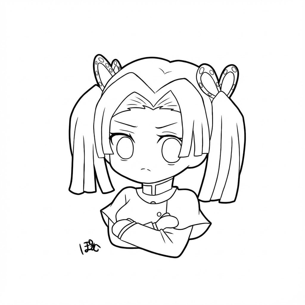 Coloriage Visage chibi d'Aoi Kanzaki
