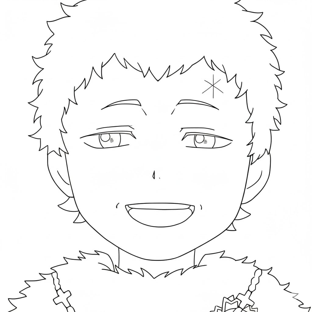 Coloriage Visage chibi de Julius Novachrono