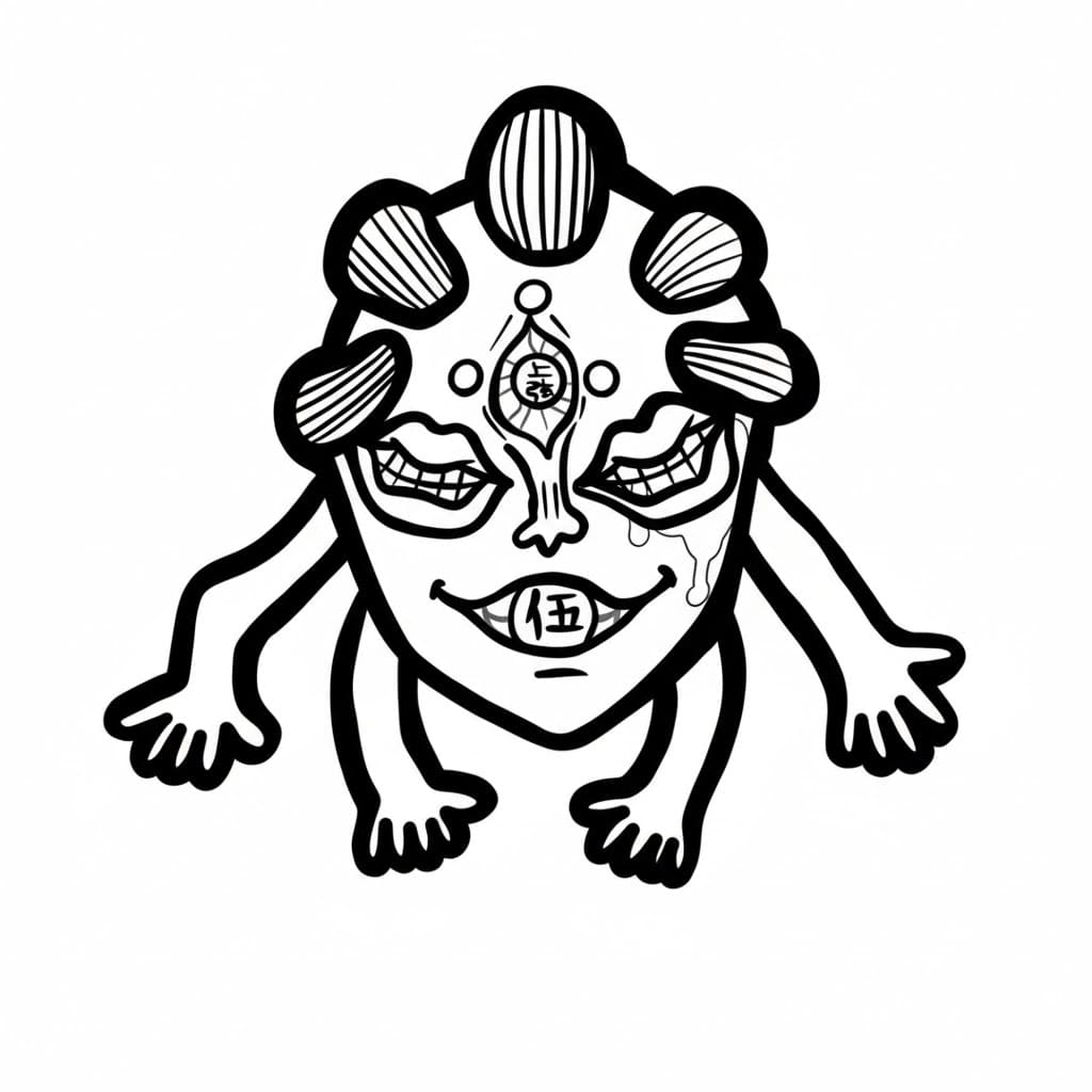 Coloriage Visage de Gyokko chibi