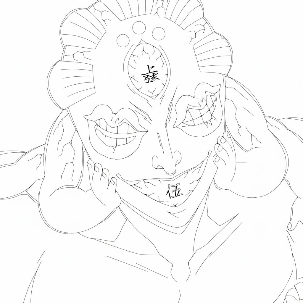 Coloriage Visage de Gyokko