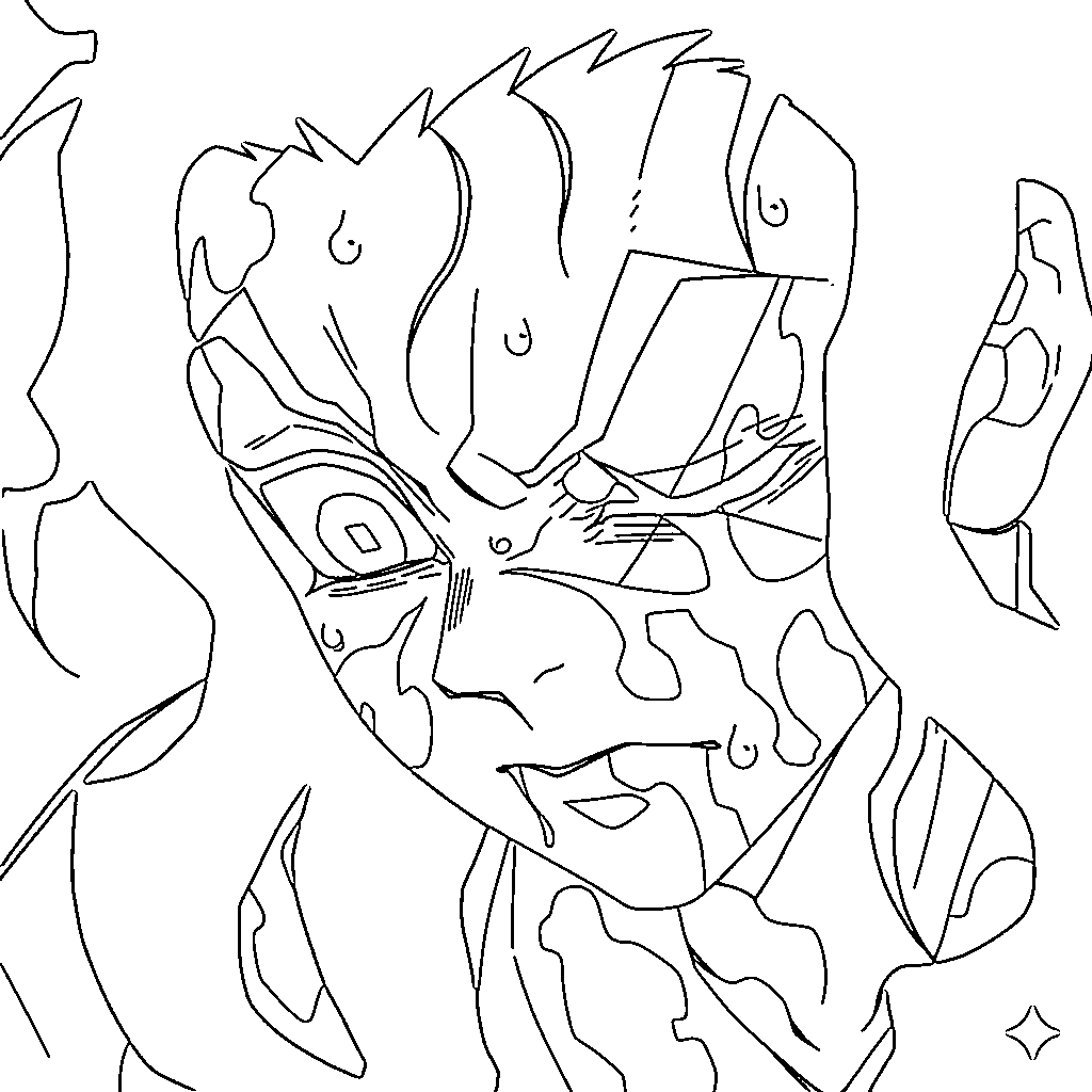 Coloriage Visage de Hotaru Haganezuka