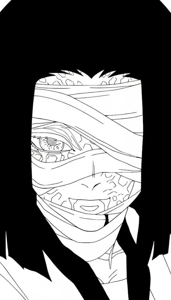Coloriage Visage de Kagaya Ubuyashiki