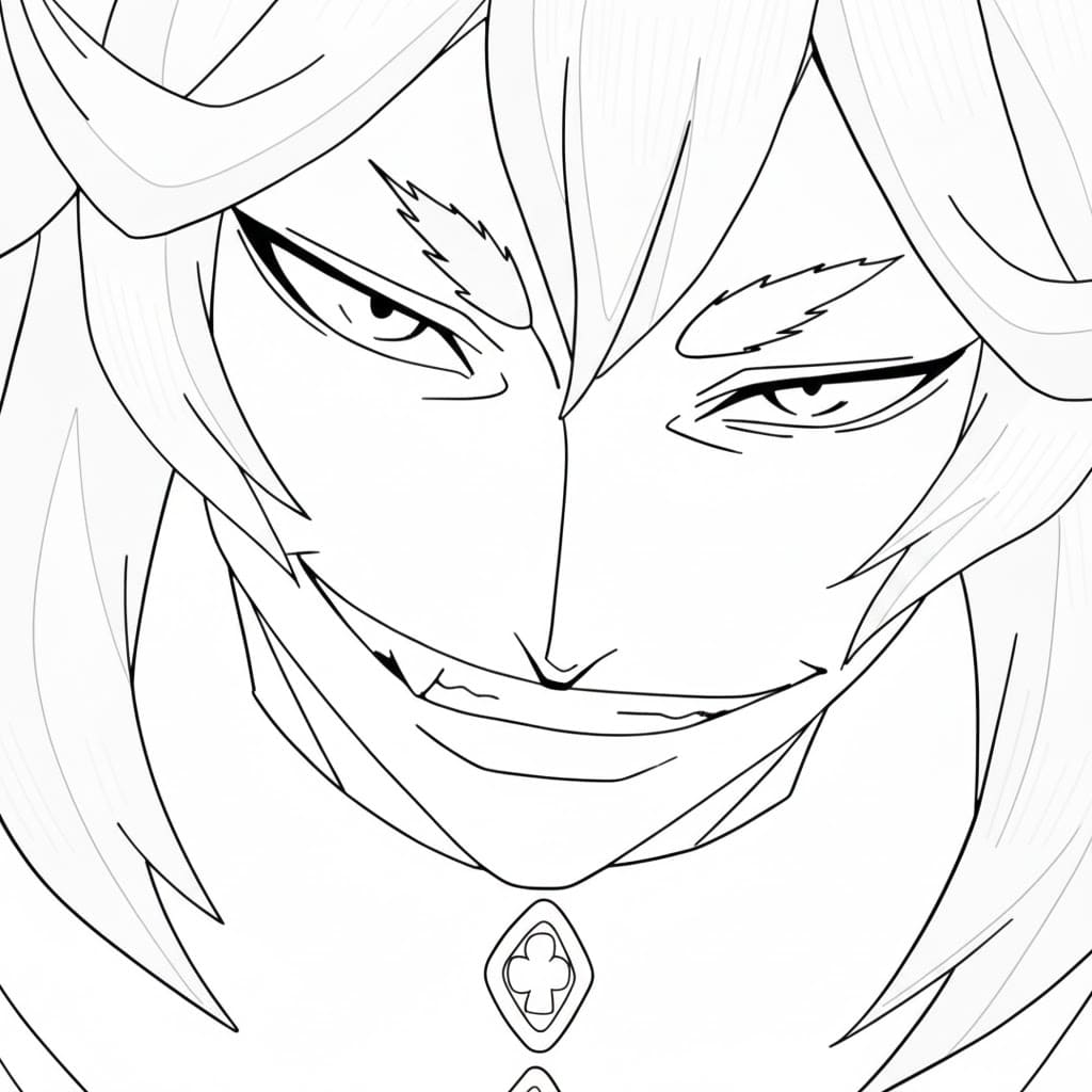 Coloriage Visage de Mereoleona Vermillion