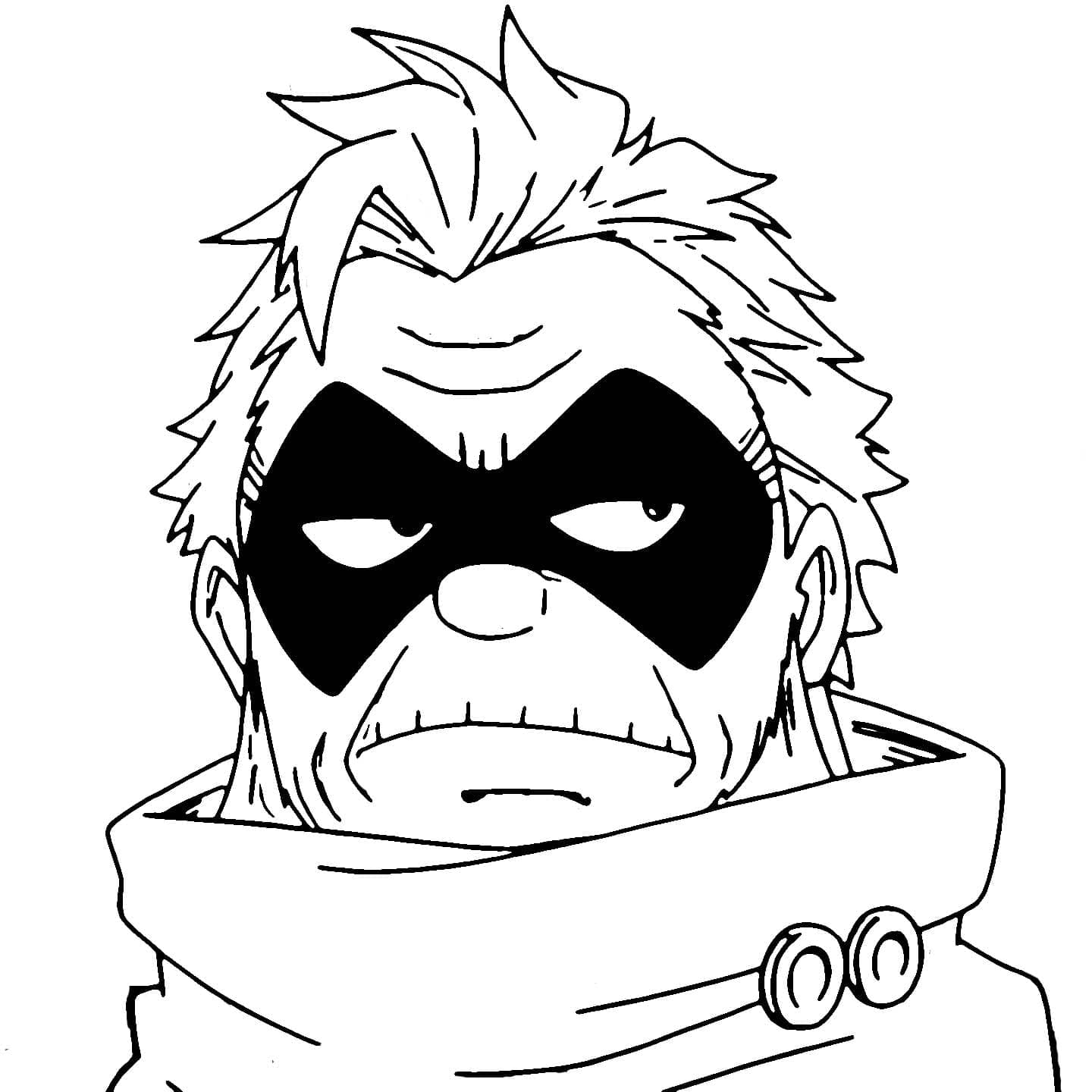 Coloriage Visage de Sorahiko Torino