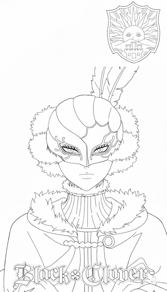 Coloriage William dans Black Clover