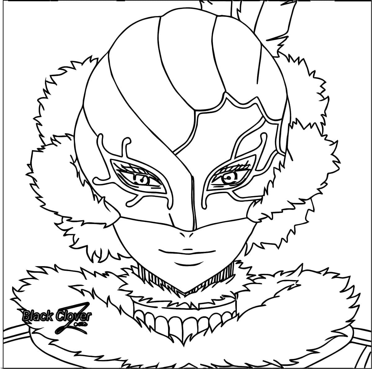 Coloriage William Vangeance dans Anime Black Clover