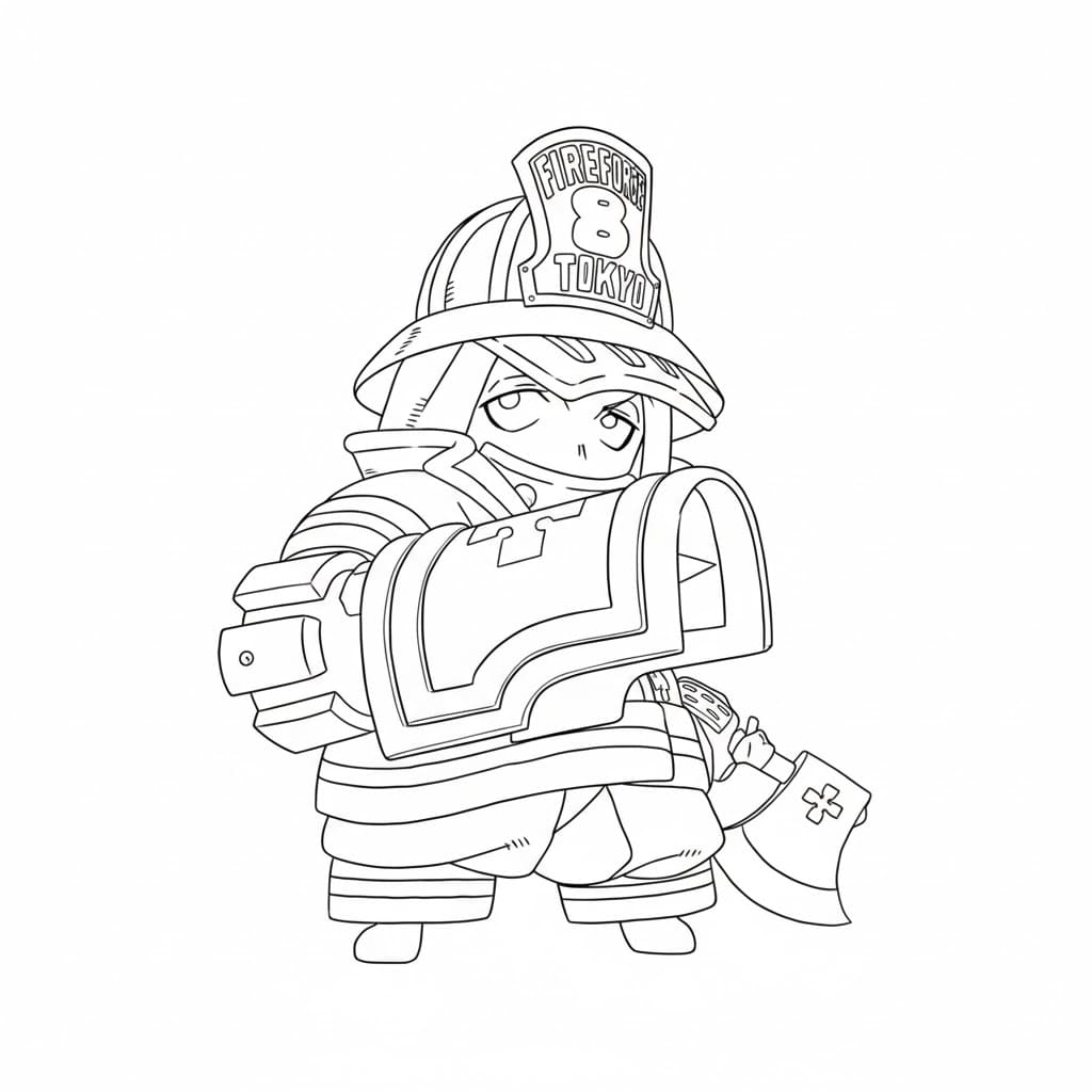 Coloriage Akitaru Ôbi chibi