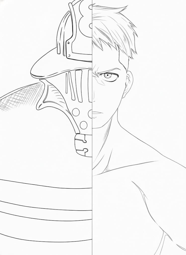 Coloriage Akitaru Ôbi cool