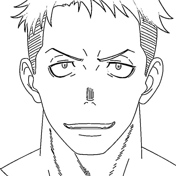 Coloriage Akitaru Ôbi dans Fire Force