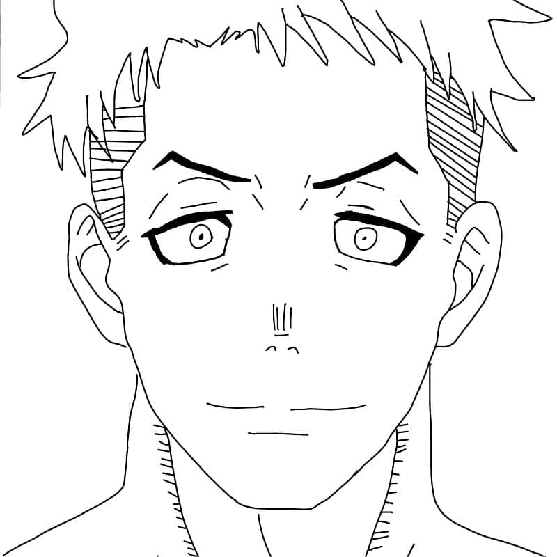 Coloriage Akitaru Ôbi de Fire Force