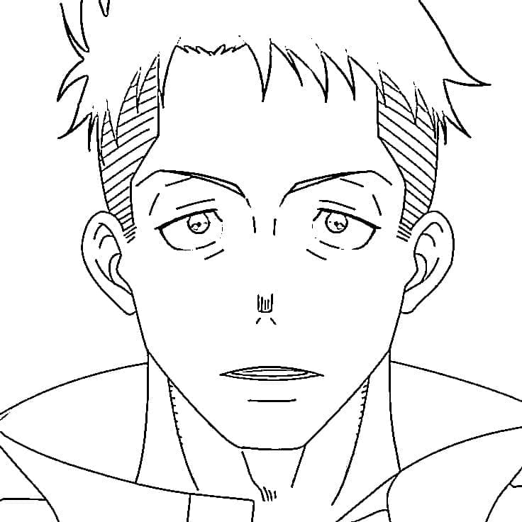 Coloriage Akitaru Ôbi Fire Force