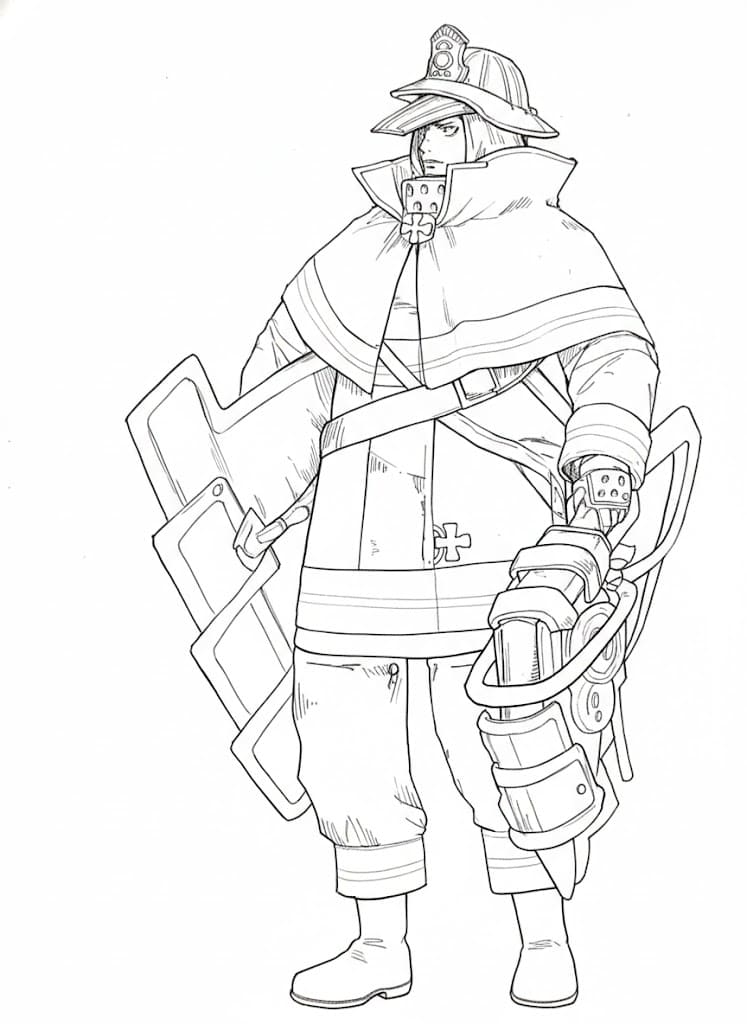 Coloriage Akitaru Ôbi gentil