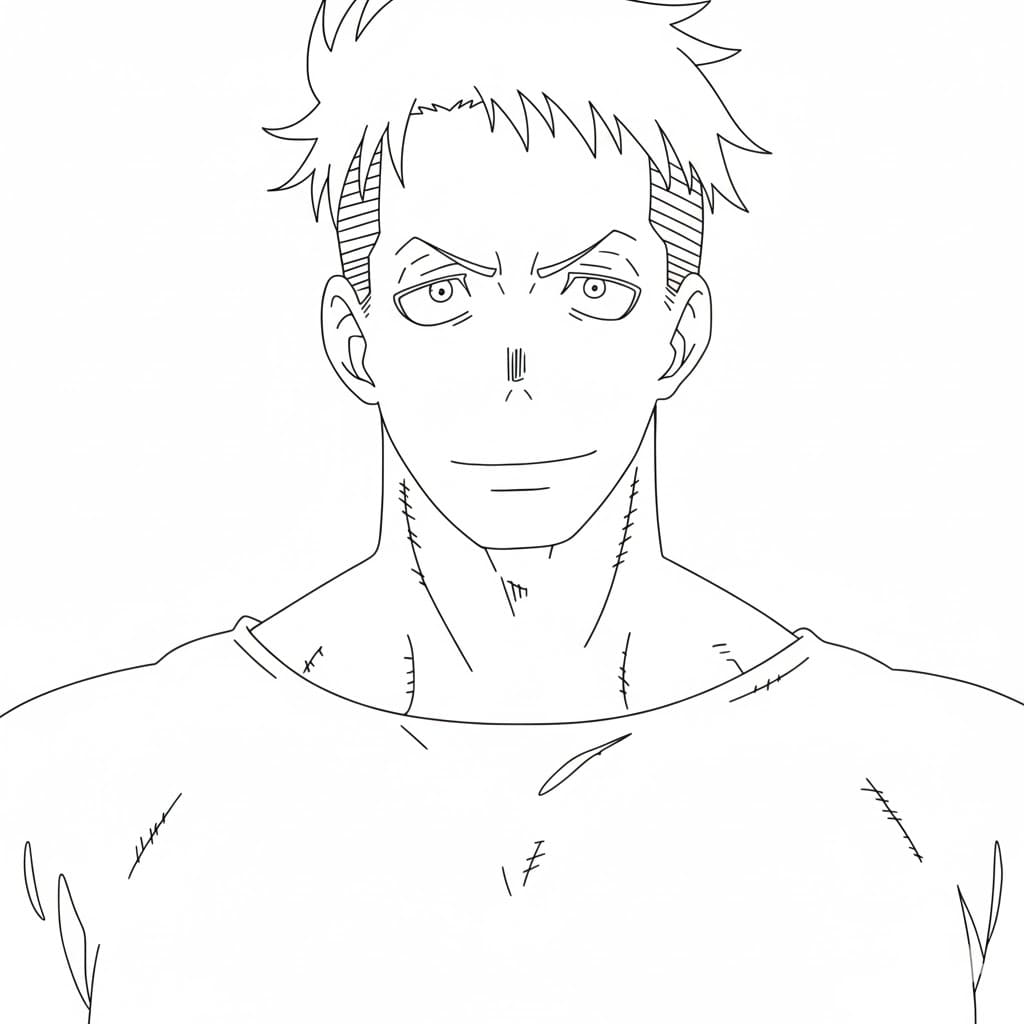 Coloriage Akitaru Ôbi imprimé