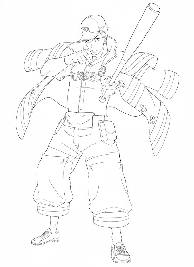 Coloriage Akitaru Ôbi incroyable