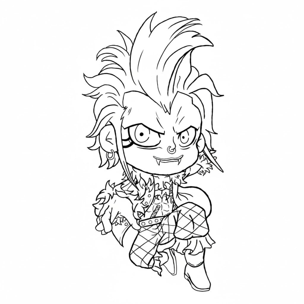 Coloriage Bartolomeo Chibi