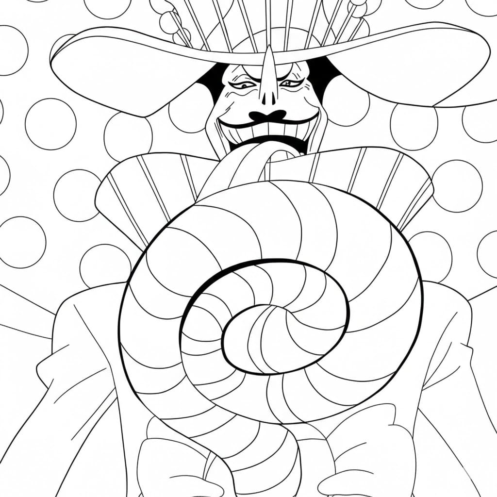 Coloriage Charlotte Perospero avec des bonbons