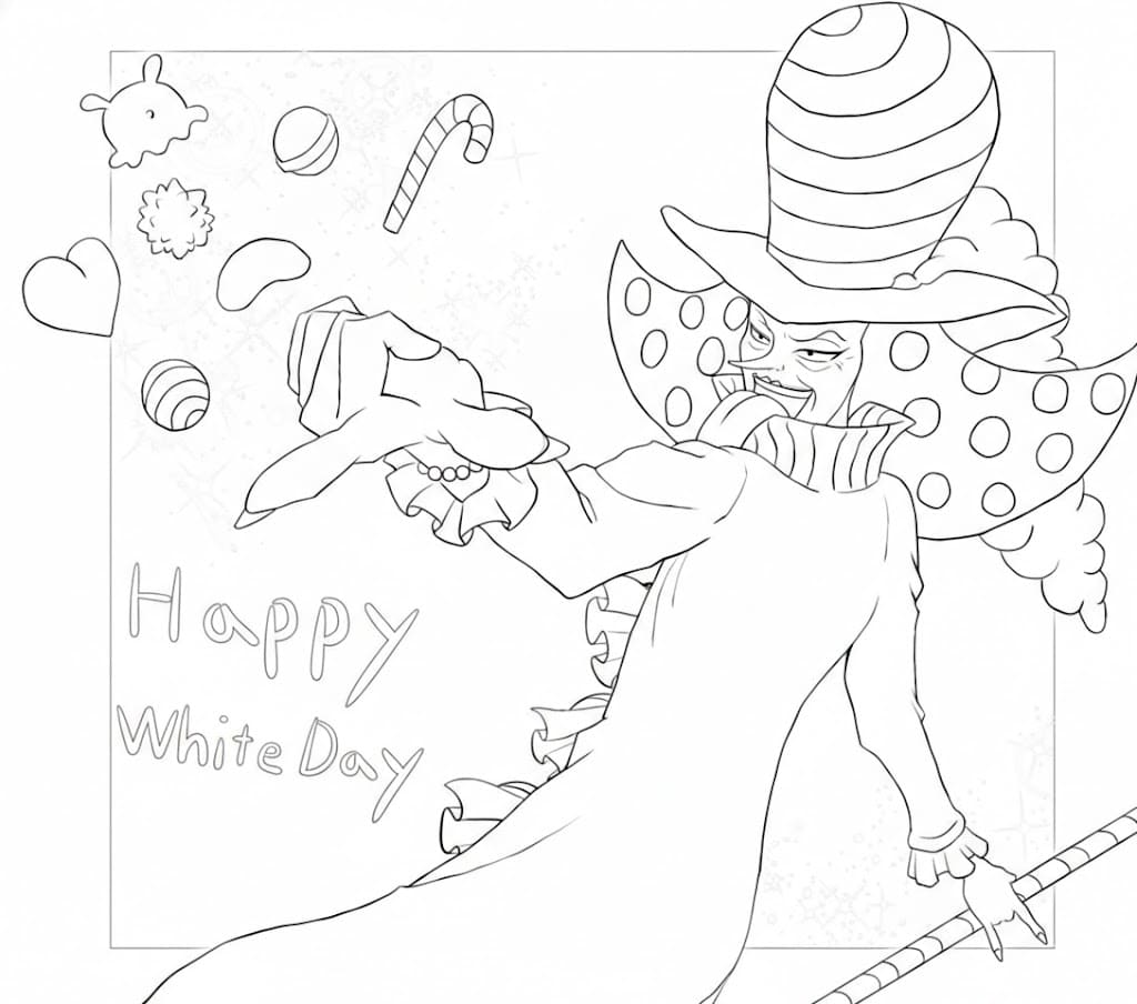 Coloriage Charlotte Perospero dans Anime One Piece