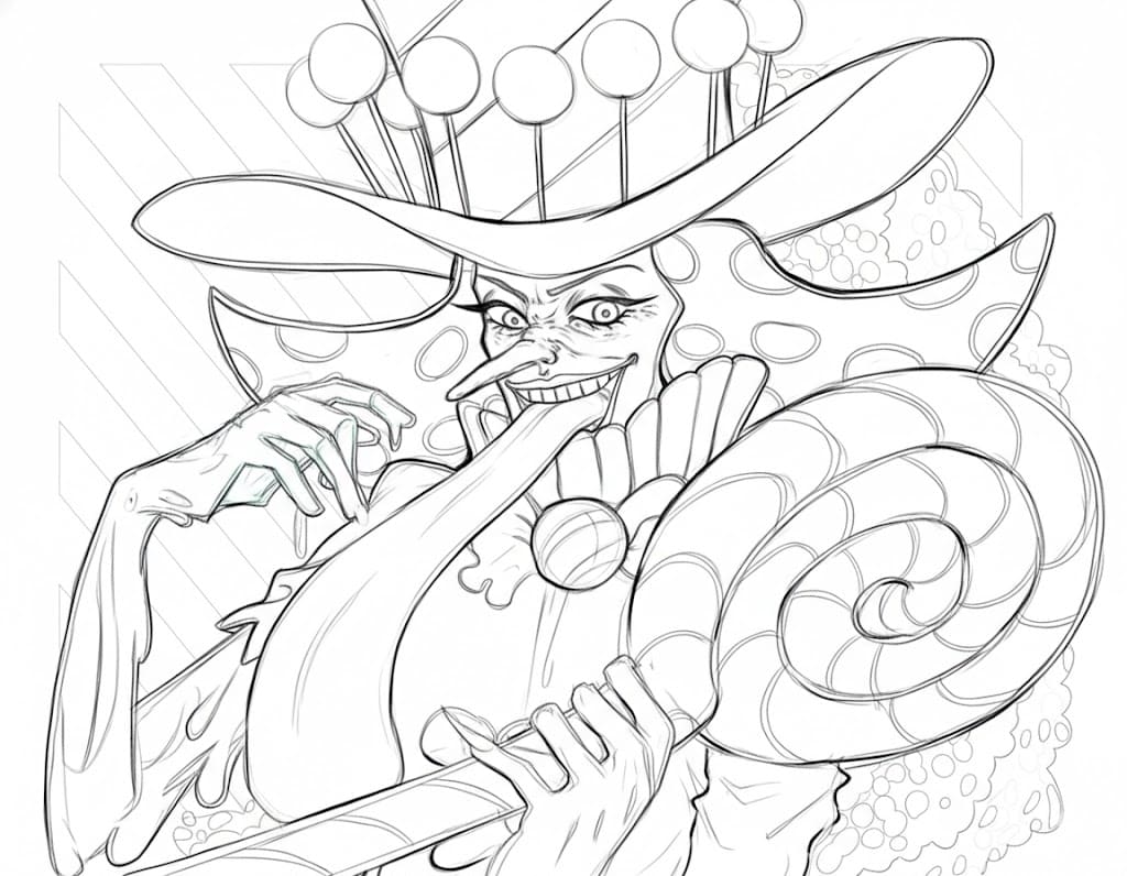 Coloriage Charlotte Perospero heureuse