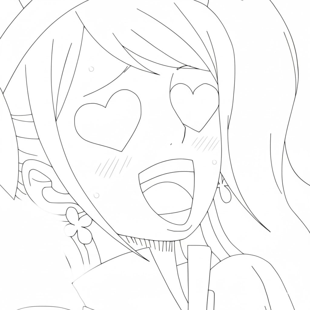 Coloriage Charlotte Pudding amour