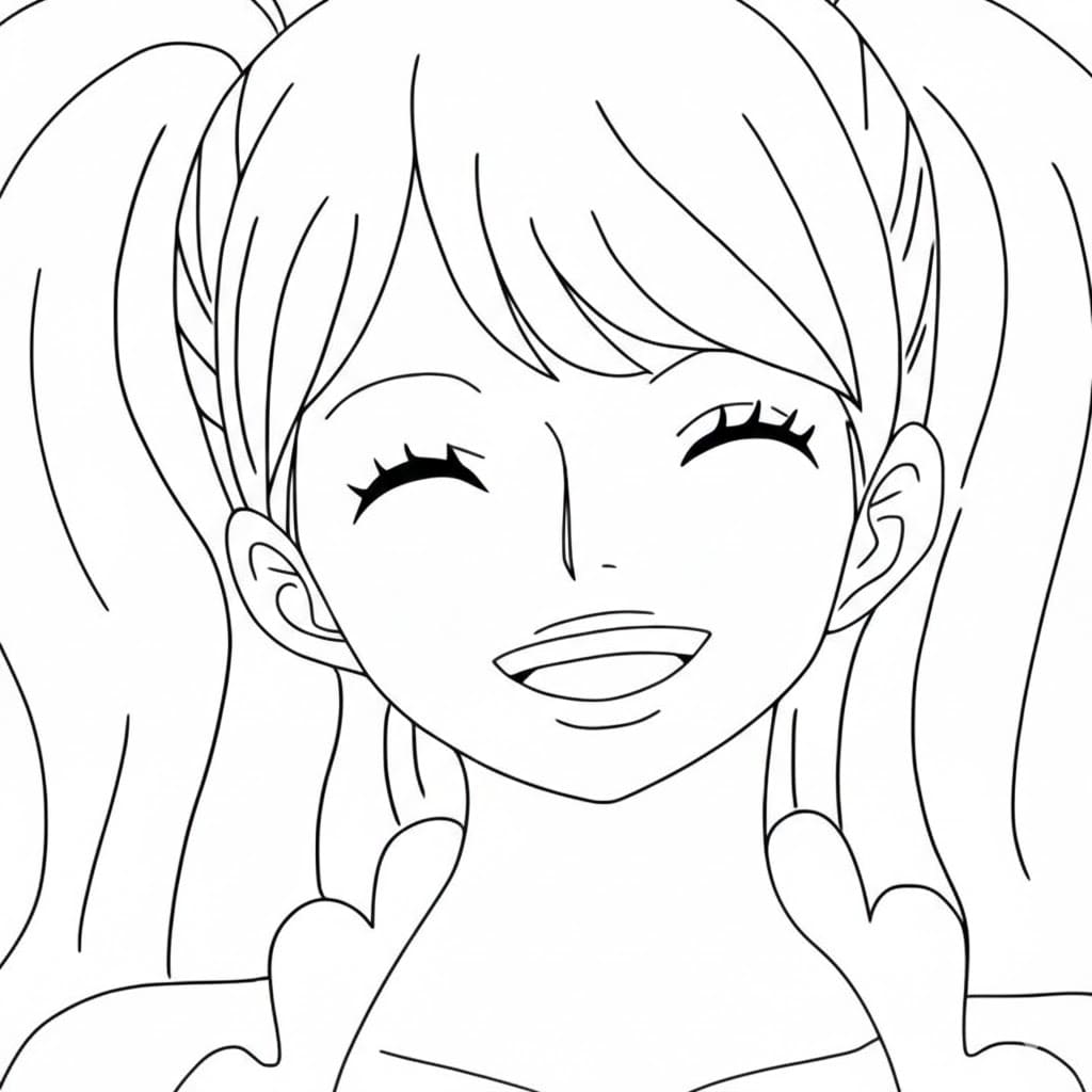 Coloriage Charlotte Pudding heureuse
