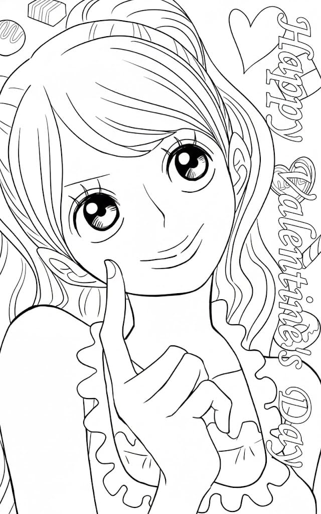 Coloriage Charlotte Pudding pense