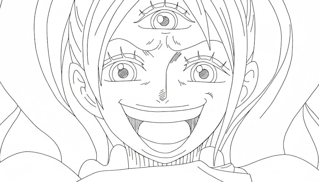 Coloriage Charlotte Pudding rire
