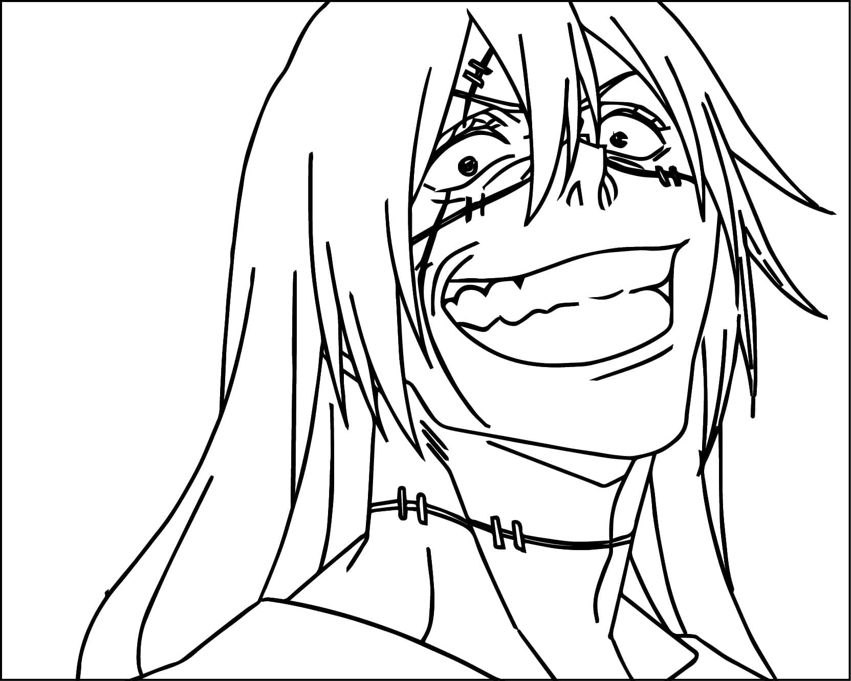 Coloriage Fou Mahito