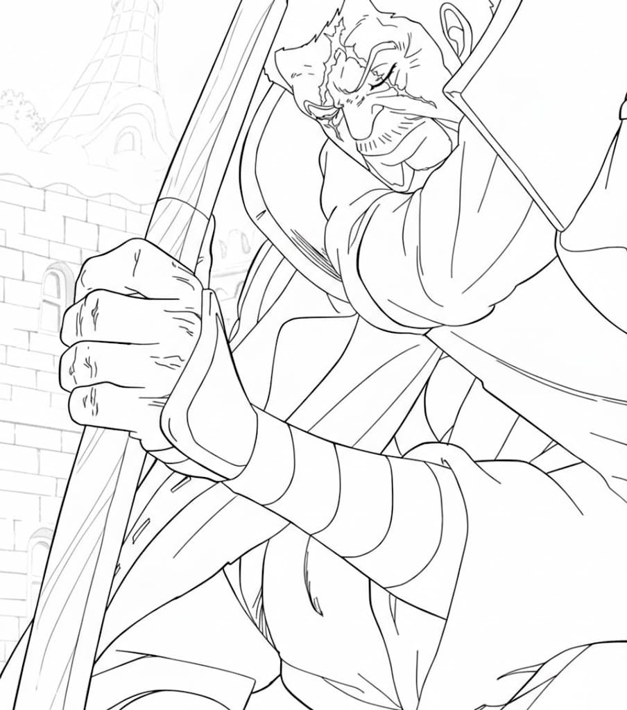 Coloriage Fujitora Anime One Piece