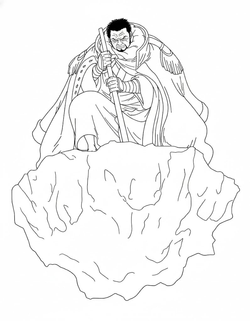 Coloriage Fujitora dans Anime One Piece