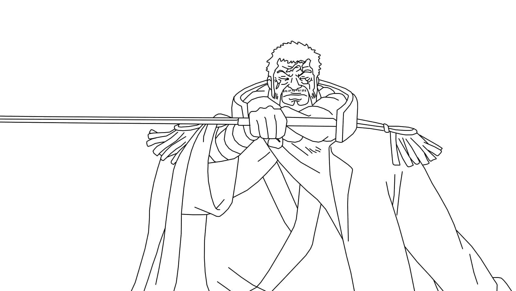 Coloriage Fujitora dans One Piece