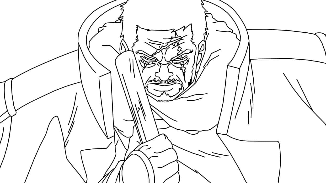 Coloriage Fujitora de One Piece