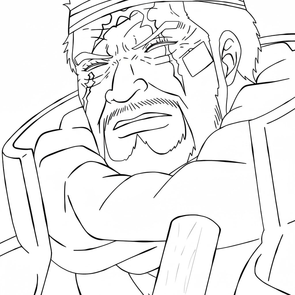 Coloriage Fujitora One Piece