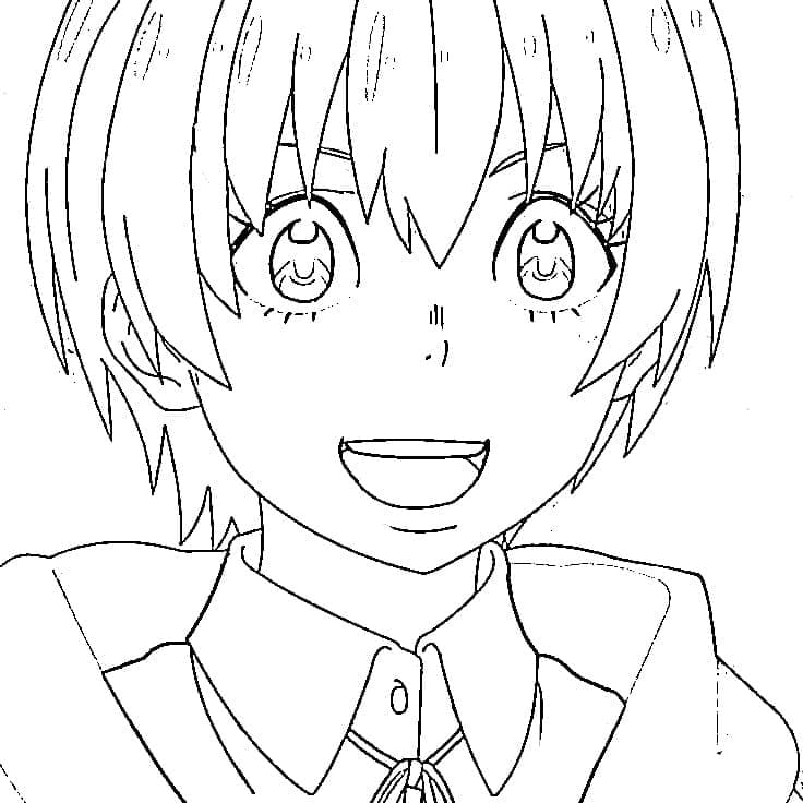 Coloriage Inca Kasugatani de Anime Fire Force