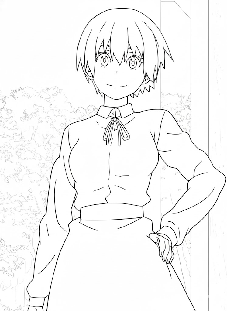 Coloriage Inca Kasugatani debout