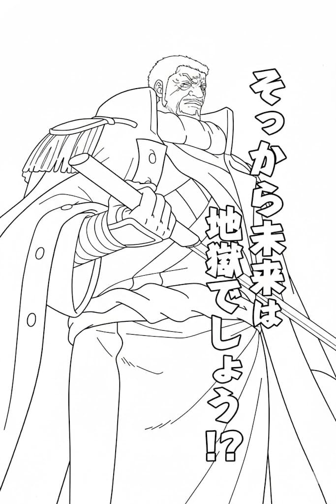 Coloriage Issho Fujitora bon