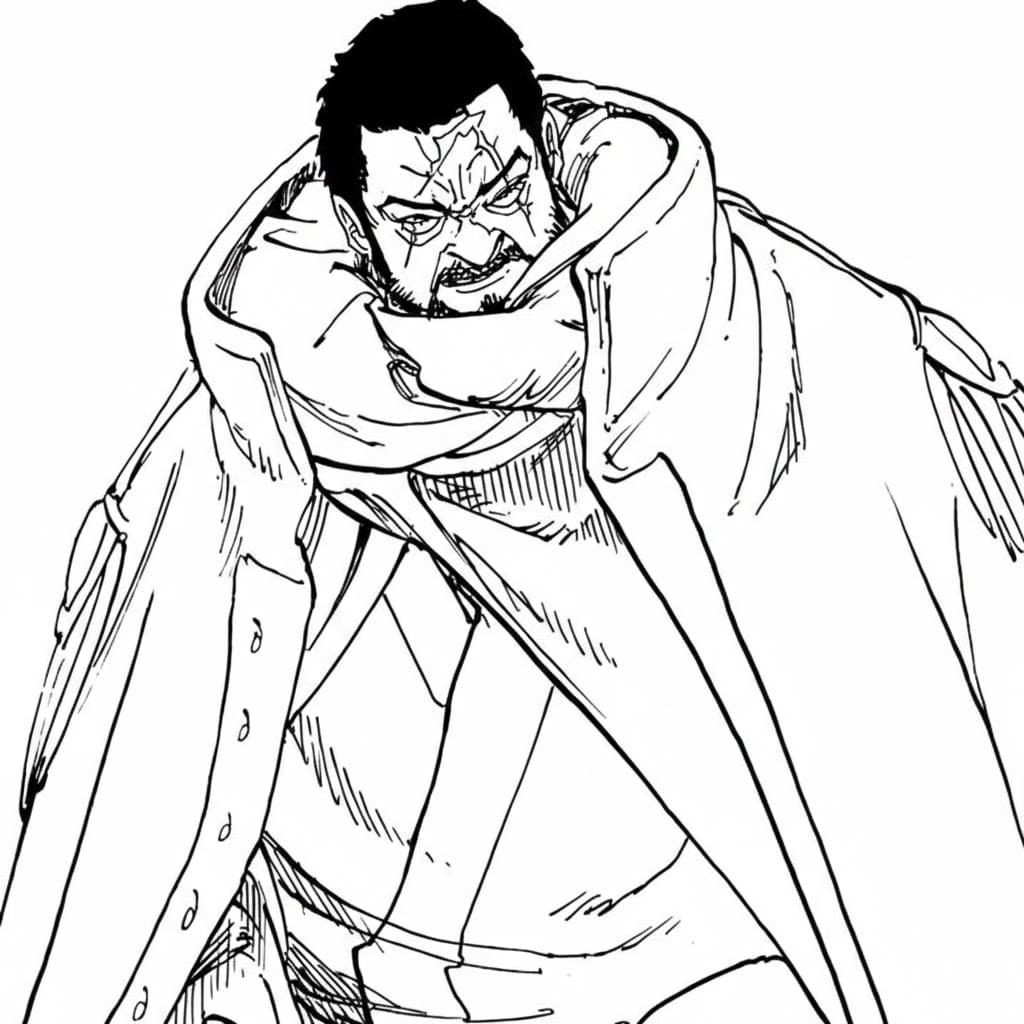 Coloriage Issho Fujitora dessiner