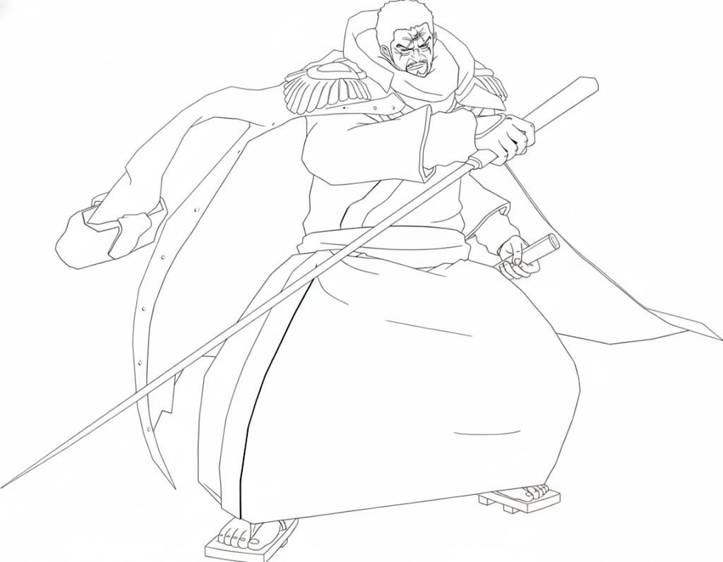 Coloriage Issho Fujitora gratuit