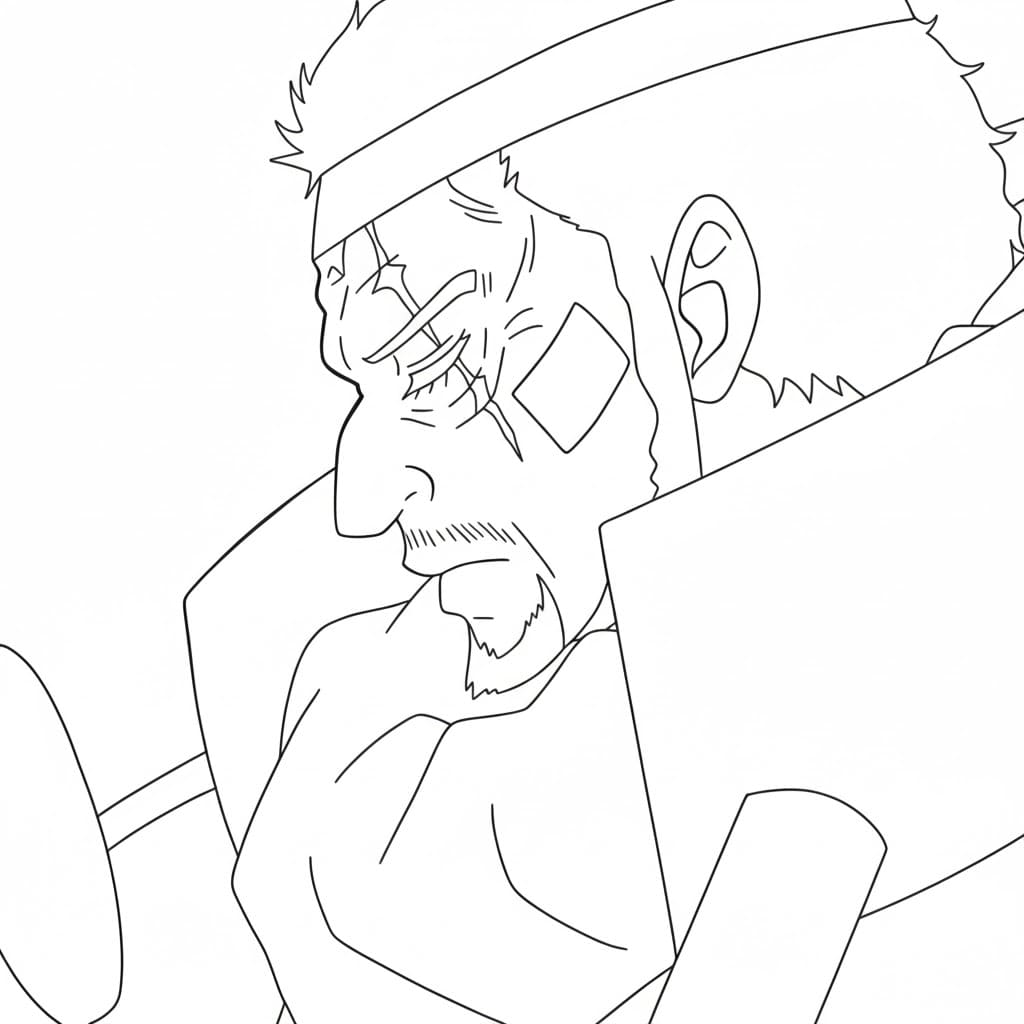 Coloriage Issho Fujitora imprimable