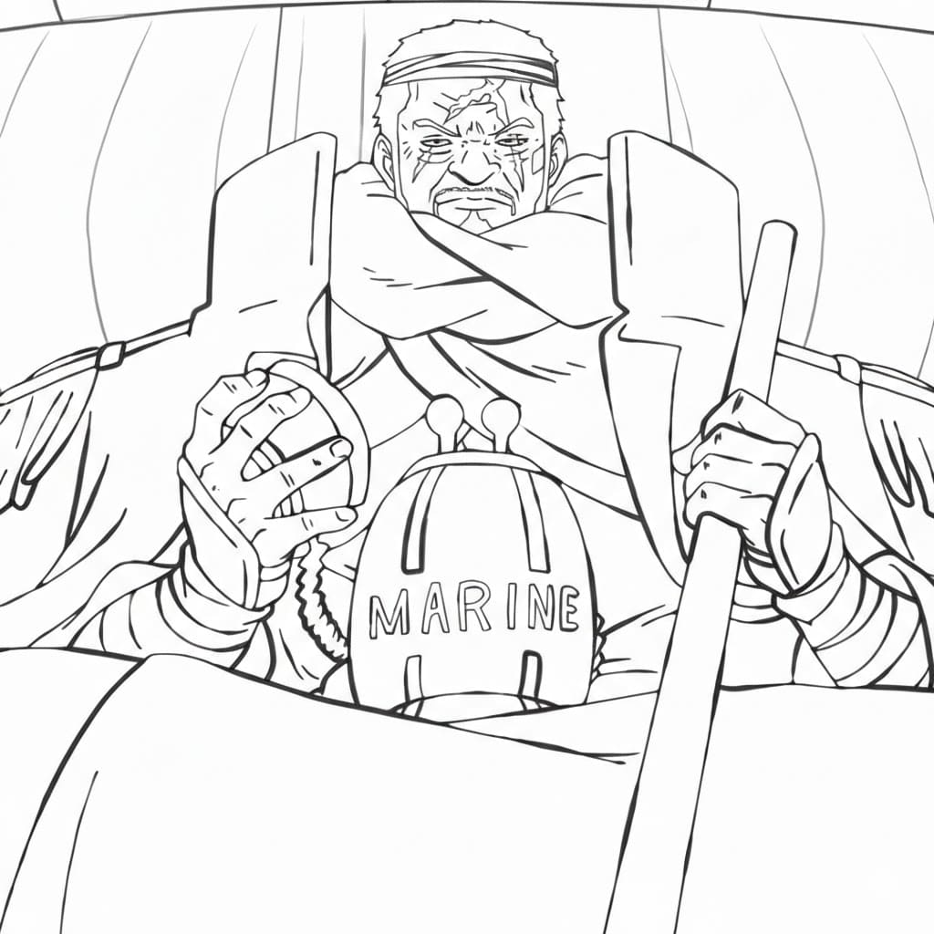 Coloriage Issho Fujitora séance