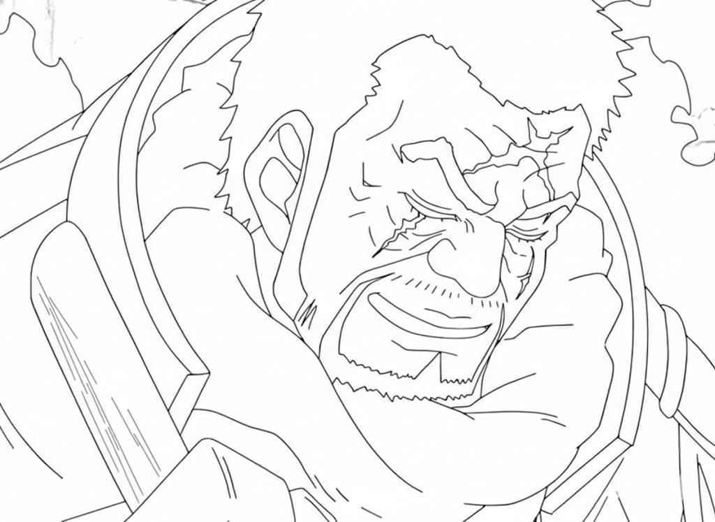 Coloriage Issho Fujitora sourire