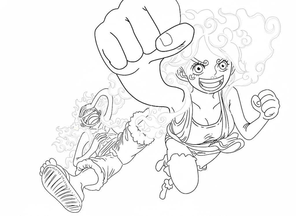 Coloriage Jewelry Bonney et Luffy