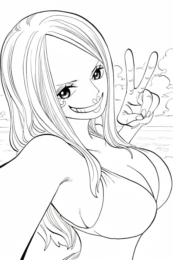 Coloriage Jewelry Bonney prendre une photo