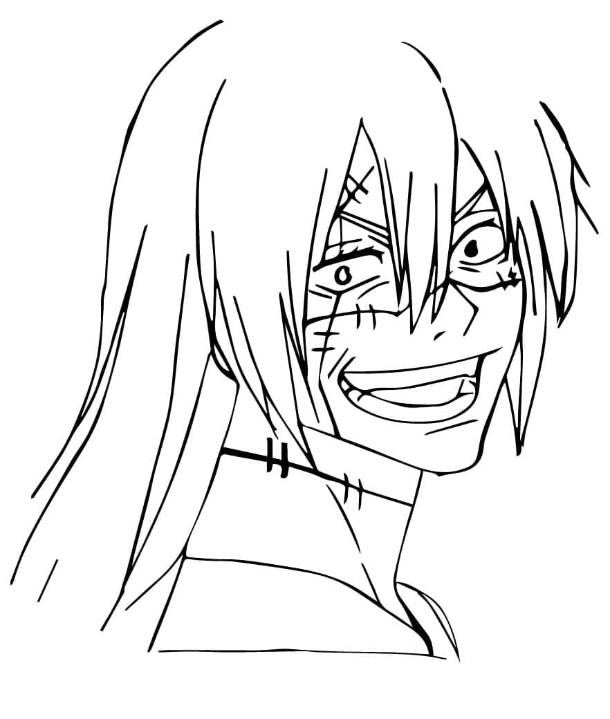 Coloriage Jujutsu Kaisen Mahito