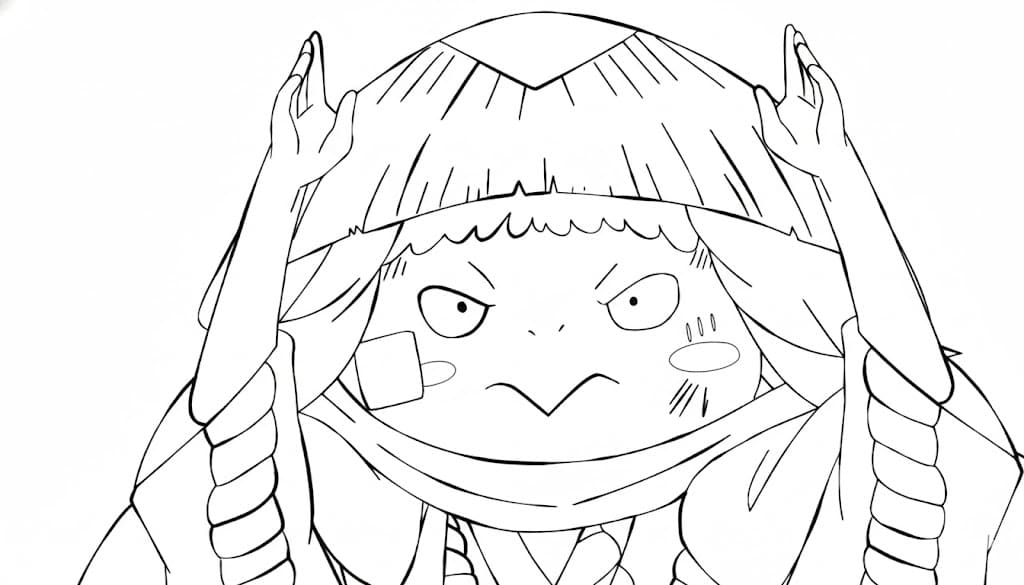 Coloriage Kawamatsu affronter