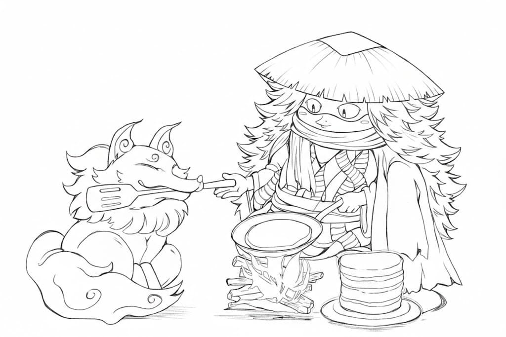 Coloriage Kawamatsu amical