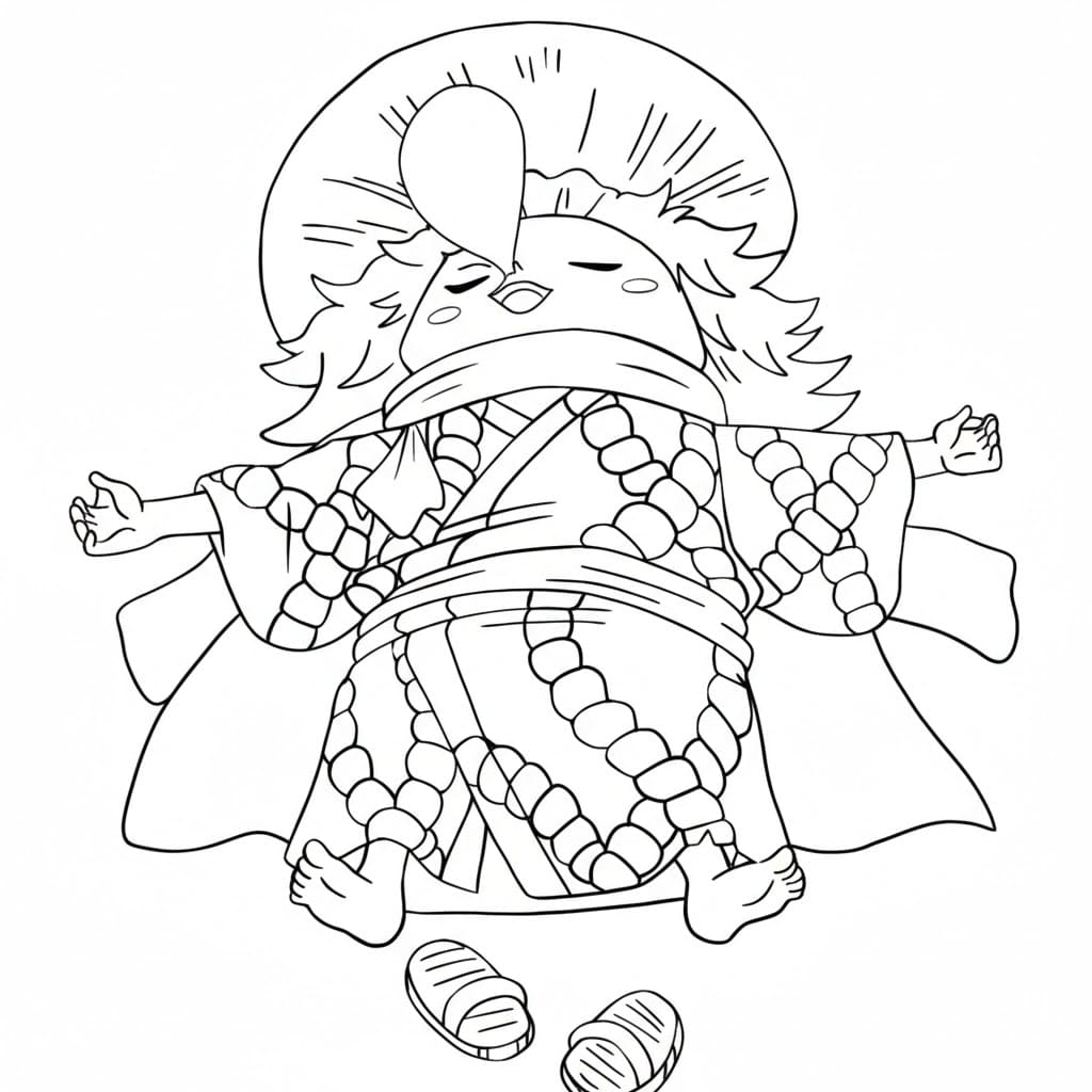 Coloriage Kawamatsu dormir