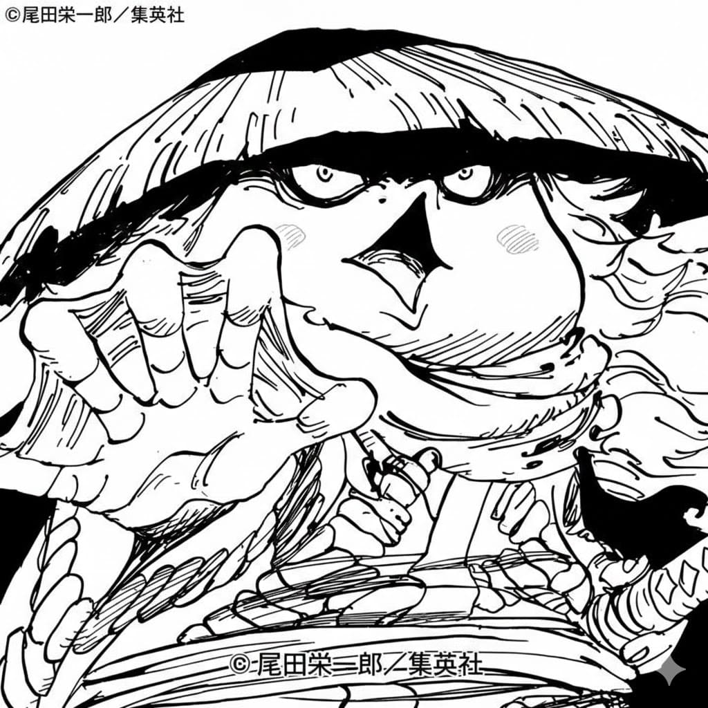 Coloriage Kawamatsu en colère