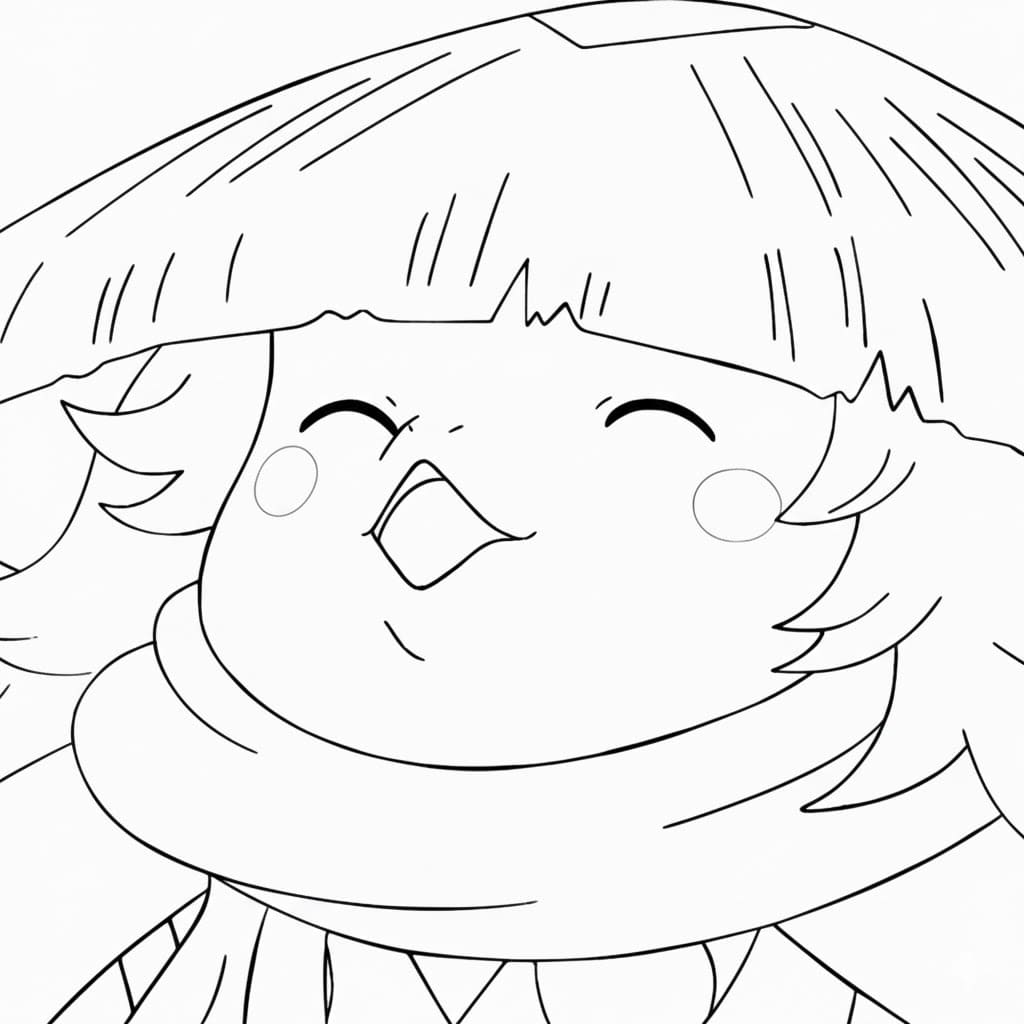 Coloriage Kawamatsu heureux