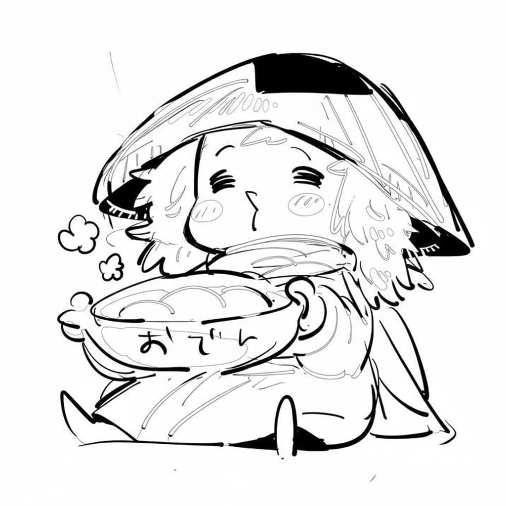 Coloriage Kawamatsu mignon