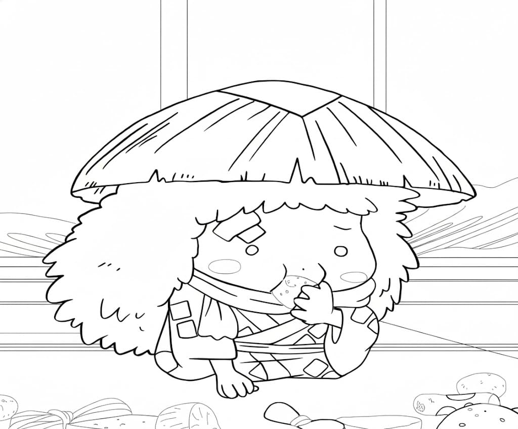 Coloriage Kawamatsu très mignon